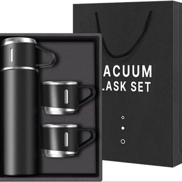 Vacuum Flask Set 3 Cup 500 Ml Double-layer Stainless Steel Vacuum Flask Set ( Random Color )